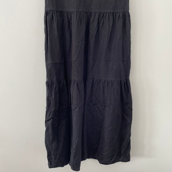 Eileen Fisher Tiered Organic Linen Midi Dress - Picture 13 of 13